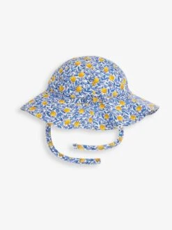 Jojo Maman Bebe JoJo Maman Bébé White Girls' Lemon Bloom Floppy Sun Hat