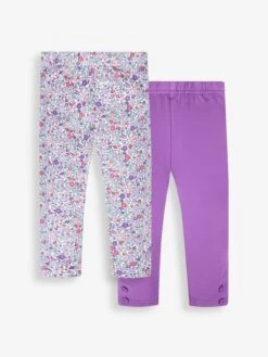 Jojo Maman Bebe JoJo Maman Bébé Cream 2-Pack Ditsy Floral Leggings