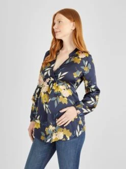 Jojo Maman Bebe JoJo Maman Bébé Navy Oriental Maternity Blouse
