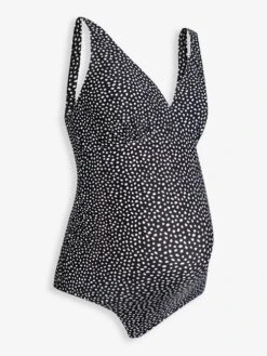Jojo Maman Bebe JoJo Maman Bébé Black/White Spot V-Neck Maternity Swimsuit -Jojo Maman Bebe 157299s6