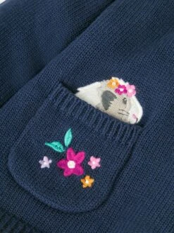 Jojo Maman Bebe JoJo Maman Bébé Mustard Guinea Pig & Cat With Pet In Pocket Cardigan -Jojo Maman Bebe 160152s3