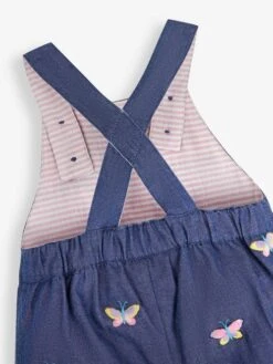 Jojo Maman Bebe JoJo Maman Bébé Chambray Butterfly Embroidered Dungarees -Jojo Maman Bebe 168545s3