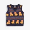 Jojo Maman Bebe JoJo Maman Bébé Navy Lion Fair Isle Tank -Jojo Maman Bebe 172511s