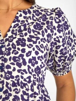 Jojo Maman Bebe JoJo Maman Bébé Navy Animal Print Tiered Maternity Midi Shirt Dress -Jojo Maman Bebe 176061s4