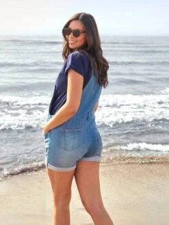 Jojo Maman Bebe JoJo Maman Bébé Light Wash Short Maternity Dungarees 10 Jojo Maman Bebe JoJo Maman Bébé Light Wash Short Maternity Dungarees -Jojo Maman Bebe 176184s3