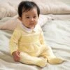 Jojo Maman Bebe JoJo Maman Bébé Yellow Pretty Smocked Sleepsuit -Jojo Maman Bebe 176748s