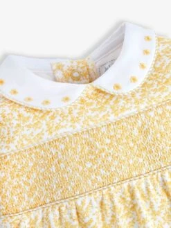 Jojo Maman Bebe JoJo Maman Bébé Yellow Pretty Smocked Sleepsuit -Jojo Maman Bebe 176748s5