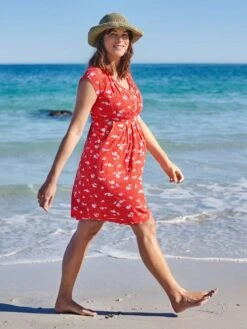 Jojo Maman Bebe JoJo Maman Bébé Red Floral Maternity & Nursing Tunic Dress -Jojo Maman Bebe 179959s7