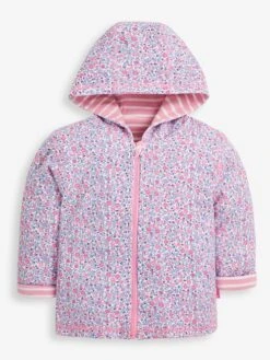 Jojo Maman Bebe JoJo Maman Bébé Pink Girls' Floral Reversible Hoodie 11 Jojo Maman Bebe JoJo Maman Bébé Pink Girls' Floral Reversible Hoodie -Jojo Maman Bebe 232307s3