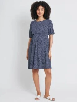 Jojo Maman Bebe JoJo Maman Bébé Navy Batik Print Maternity & Nursing Dress -Jojo Maman Bebe 241831s3