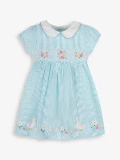 Jojo Maman Bebe JoJo Maman Bébé Duck Egg Duck Appliqué Smocked Dress