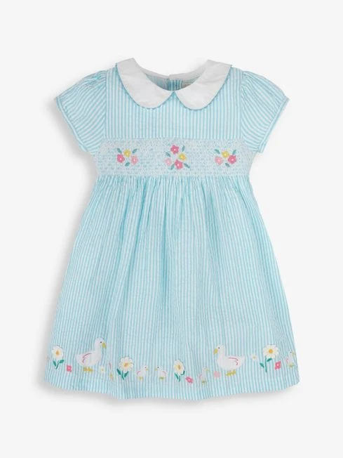 Jojo Maman Bebe JoJo Maman Bébé Duck Egg Duck Appliqué Smocked Dress 3 Jojo Maman Bebe JoJo Maman Bébé Duck Egg Duck Appliqué Smocked Dress