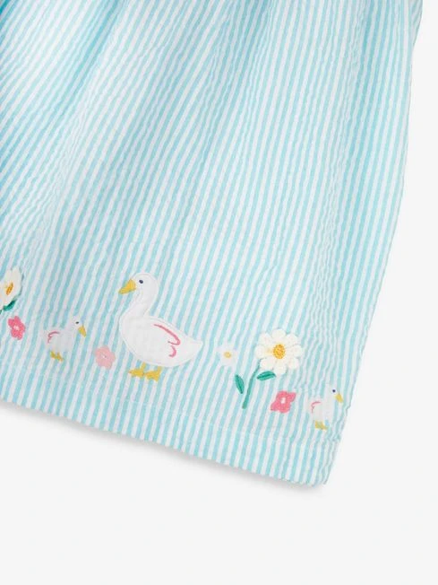 Jojo Maman Bebe JoJo Maman Bébé Duck Egg Duck Appliqué Smocked Dress 7 Jojo Maman Bebe JoJo Maman Bébé Duck Egg Duck Appliqué Smocked Dress - Image 5