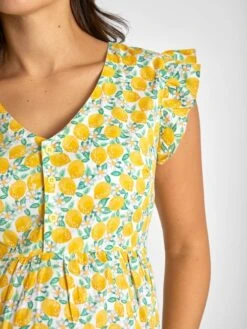 Jojo Maman Bebe JoJo Maman Bébé Yellow Lemon Print Maternity Midi Dress -Jojo Maman Bebe 310204s10