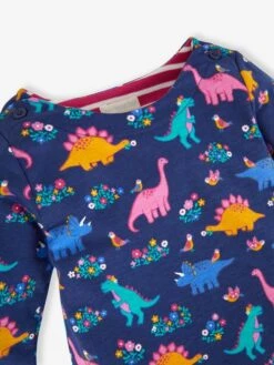 Jojo Maman Bebe JoJo Maman Bébé Navy Dino & Bird Print A-Line Dress -Jojo Maman Bebe 317555s3