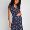 Jojo Maman Bebe JoJo Maman Bébé Navy Floral Pleated Maternity & Nursing Tunic Dress -Jojo Maman Bebe 319514s