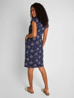 Jojo Maman Bebe JoJo Maman Bébé Navy Floral Pleated Maternity & Nursing Tunic Dress -Jojo Maman Bebe 319514s2