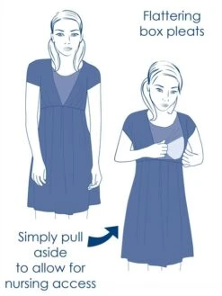 Jojo Maman Bebe JoJo Maman Bébé Navy Floral Pleated Maternity & Nursing Tunic Dress -Jojo Maman Bebe 319514s9