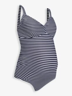 Jojo Maman Bebe JoJo Maman Bébé Navy White Stripe Navy/White Stripe Maternity Swimsuit -Jojo Maman Bebe 320797s7