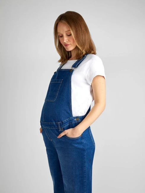 Jojo Maman Bebe Jojo Maman Bébé Blue Boyfriend Dungarees 4 Jojo Maman Bebe Jojo Maman Bébé Blue Boyfriend Dungarees - Image 2