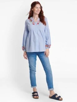 Jojo Maman Bebe JoJo Maman Bébé Light Wash Slim Boyfriend Maternity Jeans -Jojo Maman Bebe 331762s2
