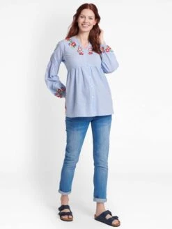 Jojo Maman Bebe JoJo Maman Bébé Light Wash Slim Boyfriend Maternity Jeans -Jojo Maman Bebe 331762s3