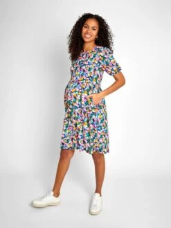 Jojo Maman Bebe JoJo Maman Bébé Floral Multi Print Maternity & Nursing Dress