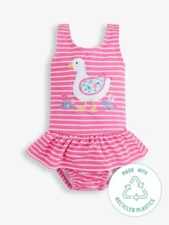 Jojo Maman Bebe JoJo Maman Bébé Pink Duck Swimsuit With Nappy -Jojo Maman Bebe 335681s5