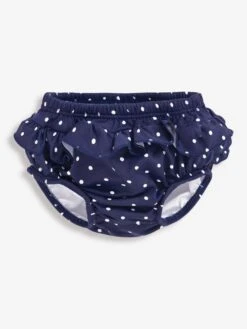 Jojo Maman Bebe JoJo Maman Bébé Navy White Dot Navy & White Dot Frilly Swim Nappy