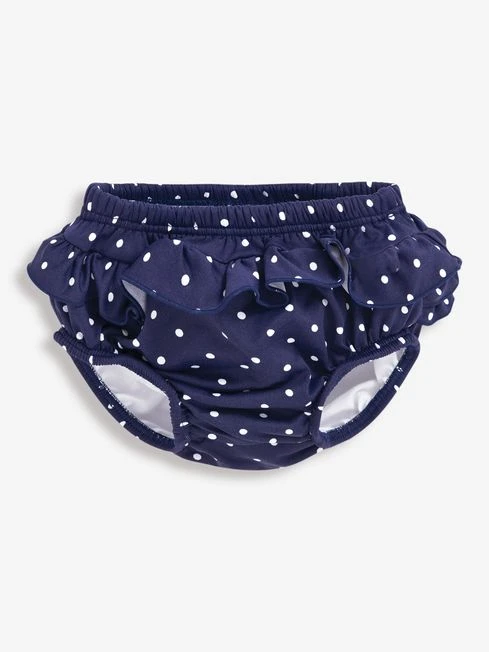 Jojo Maman Bebe JoJo Maman Bébé Navy White Dot Navy & White Dot Frilly Swim Nappy 3 Jojo Maman Bebe JoJo Maman Bébé Navy White Dot Navy & White Dot Frilly Swim Nappy
