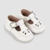 Jojo Maman Bebe JoJo Maman Bébé White Classic Leather Pre-Walker Shoes -Jojo Maman Bebe 347020s