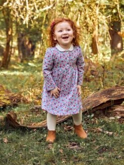 Jojo Maman Bebe JoJo Maman Bébé Cream Apple Print Peter Pan Dress -Jojo Maman Bebe 350953s3