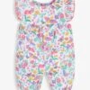 Jojo Maman Bebe JoJo Maman Bébé White Floral Bird Print Pretty Sunsuit -Jojo Maman Bebe 392795s