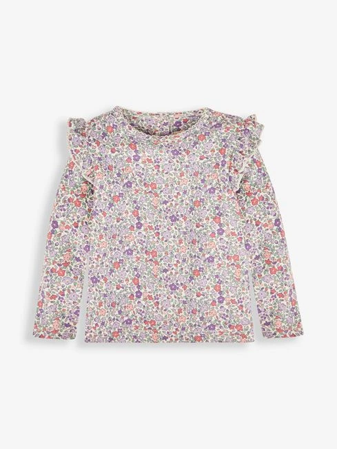 Jojo Maman Bebe JoJo Maman Bébé Lilac 2-Pack Ditsy Floral & Stripe Frill Tops 5 Jojo Maman Bebe JoJo Maman Bébé Lilac 2-Pack Ditsy Floral & Stripe Frill Tops - Image 3