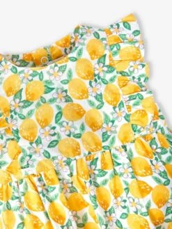Jojo Maman Bebe JoJo Maman Bébé White Bright Lemon Print Bubble Romper -Jojo Maman Bebe 424417s4