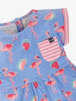 Jojo Maman Bebe JoJo Maman Bébé Cornflower Flamingo Print Drop Shoulder Dress -Jojo Maman Bebe 426323s3