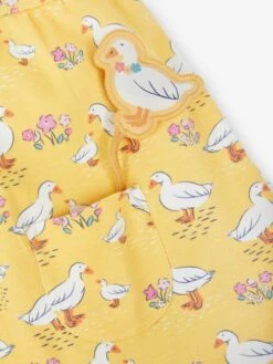Jojo Maman Bebe JoJo Maman Bébé Yellow Duck Print With Pet In Pocket Button Through Dress -Jojo Maman Bebe 426866s5