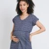 Jojo Maman Bebe JoJo Maman Bébé Navy Navy Batik Maternity & Nursing Double Layer Top -Jojo Maman Bebe 428810s