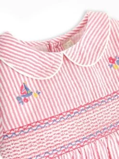 Jojo Maman Bebe JoJo Maman Bébé Pink Sail Boat Smocked Dress -Jojo Maman Bebe 444106s4