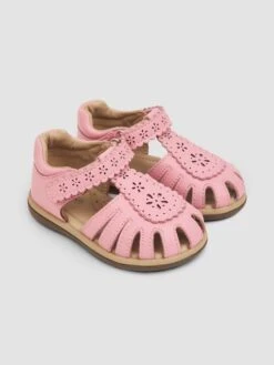 Jojo Maman Bebe JoJo Maman Bébé Pink Girls' Pretty Closed Toe Leather Sandals