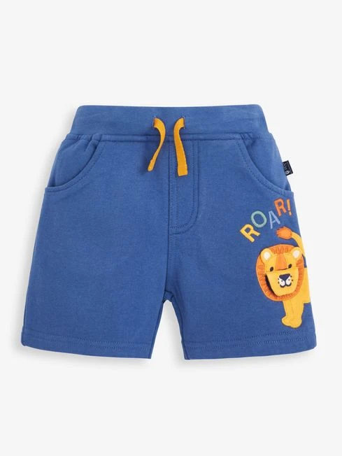 Jojo Maman Bebe JoJo Maman Bébé Indigo Boys' Indigo Lion Appliqué Pet In Pocket Shorts 3 Jojo Maman Bebe JoJo Maman Bébé Indigo Boys' Indigo Lion Appliqué Pet In Pocket Shorts