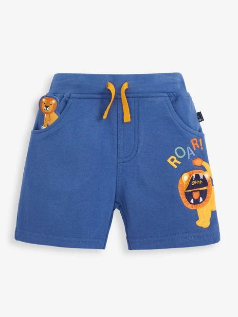 Jojo Maman Bebe JoJo Maman Bébé Indigo Boys' Indigo Lion Appliqué Pet In Pocket Shorts 4 Jojo Maman Bebe JoJo Maman Bébé Indigo Boys' Indigo Lion Appliqué Pet In Pocket Shorts - Image 2