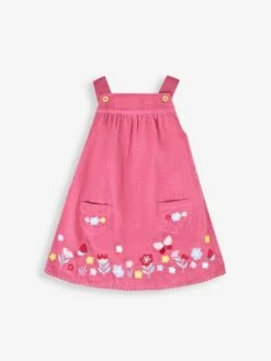 Jojo Maman Bebe JoJo Maman Bébé Pink Floral Embroidered Cord Pinafore Dress & Top Set 5 Jojo Maman Bebe JoJo Maman Bébé Pink Floral Embroidered Cord Pinafore Dress & Top Set -Jojo Maman Bebe 466174s2