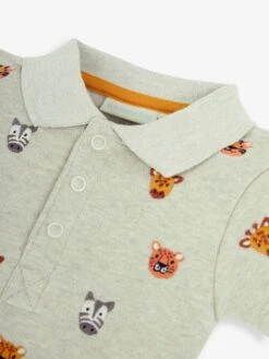 Jojo Maman Bebe JoJo Maman Bébé Natural Safari Embroidered Polo Shirt Bodysuit -Jojo Maman Bebe 511183s2