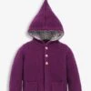 Jojo Maman Bebe JoJo Maman Bébé Plum Girls' Hooded Cardigan -Jojo Maman Bebe 512977s