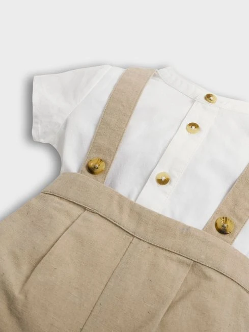 Jojo Maman Bebe JoJo Maman Bébé Stone 2-Piece Baby Grandad Shirt & Shorts Set 8 Jojo Maman Bebe JoJo Maman Bébé Stone 2-Piece Baby Grandad Shirt & Shorts Set - Image 6