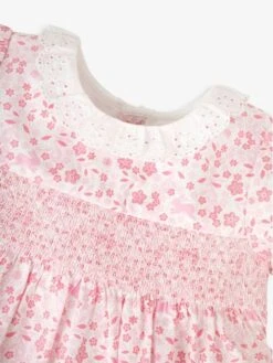 Jojo Maman Bebe JoJo Maman Bébé Pink Bunny Print Frill Collar Party Dress -Jojo Maman Bebe 516353s4