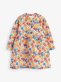 Jojo Maman Bebe JoJo Maman Bébé Natural Flower Print Button Front Dress
