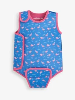 Jojo Maman Bebe JoJo Maman Bébé Blue Flamingo Print Baby Wetsuit