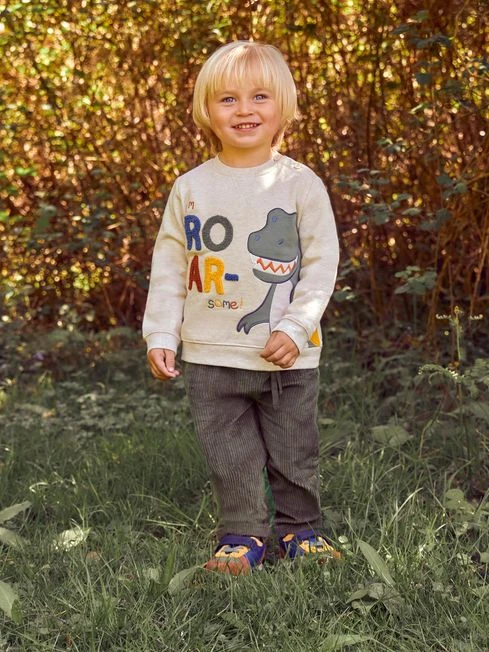 Jojo Maman Bebe JoJo Maman Bébé Natural Dino Applique Sweatshirt 3 Jojo Maman Bebe JoJo Maman Bébé Natural Dino Applique Sweatshirt